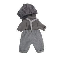 3-delig setje boy winter grijs met bretels